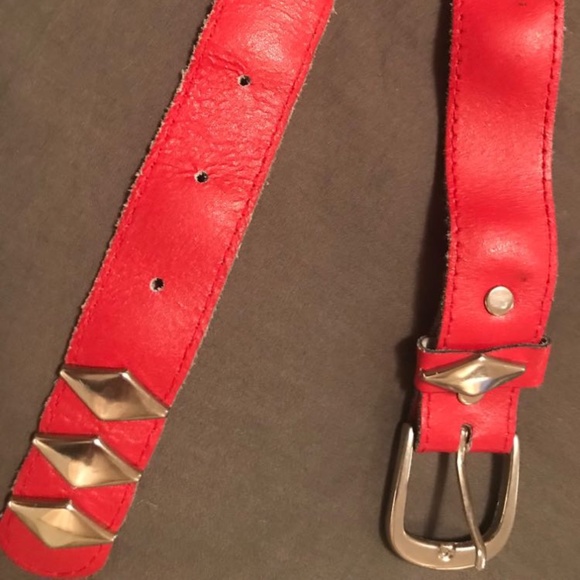 Leather S Studded Boho Western Designer Belt Metal - Picture 1 of 3